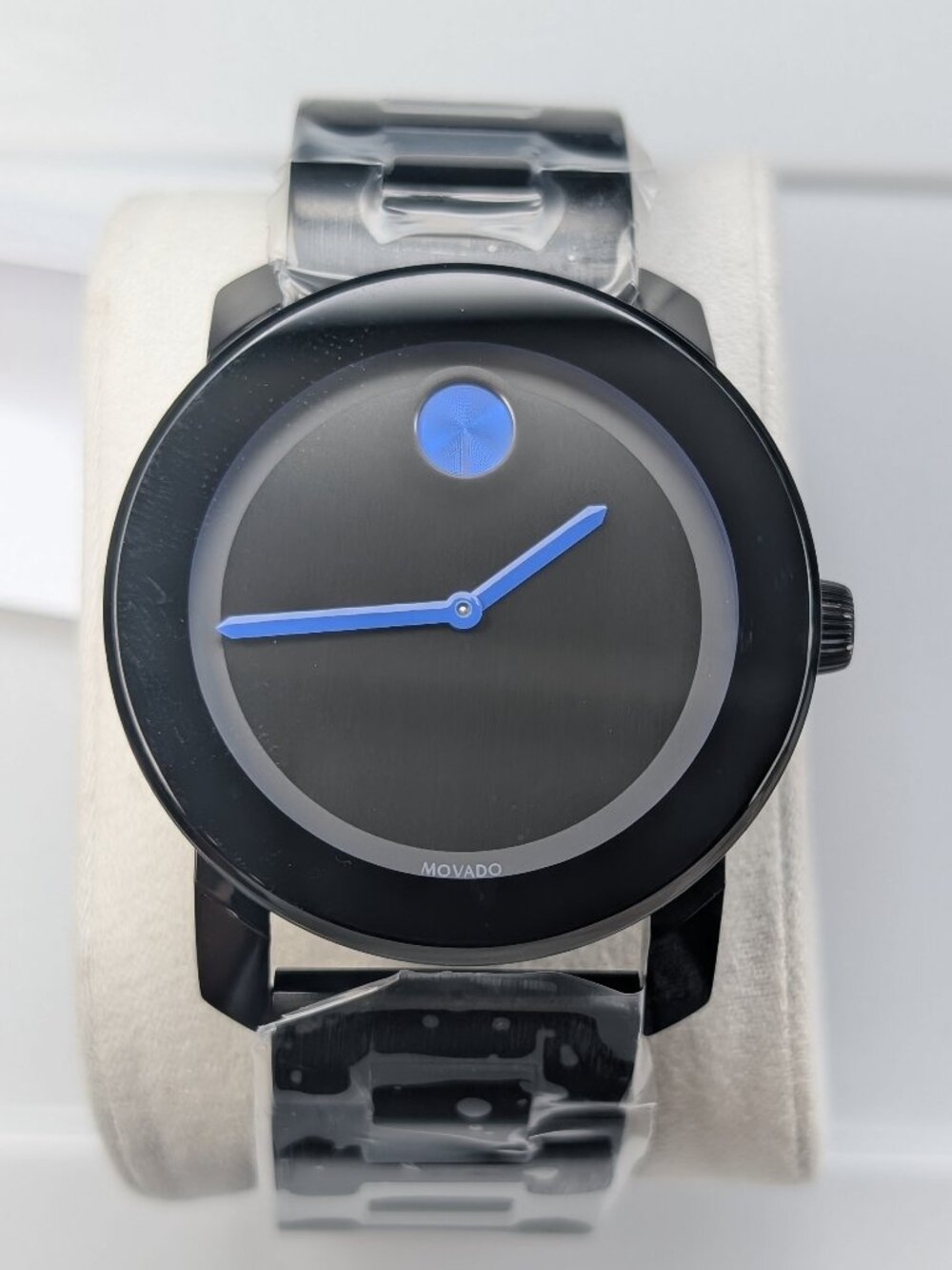 MOVADO MEN'S BLACK WATCH 42MM- 360099